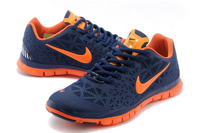Nike Free TR Fit 3 respirer nike chaussures libres 5.0 trainning bleu orange fonce (1)